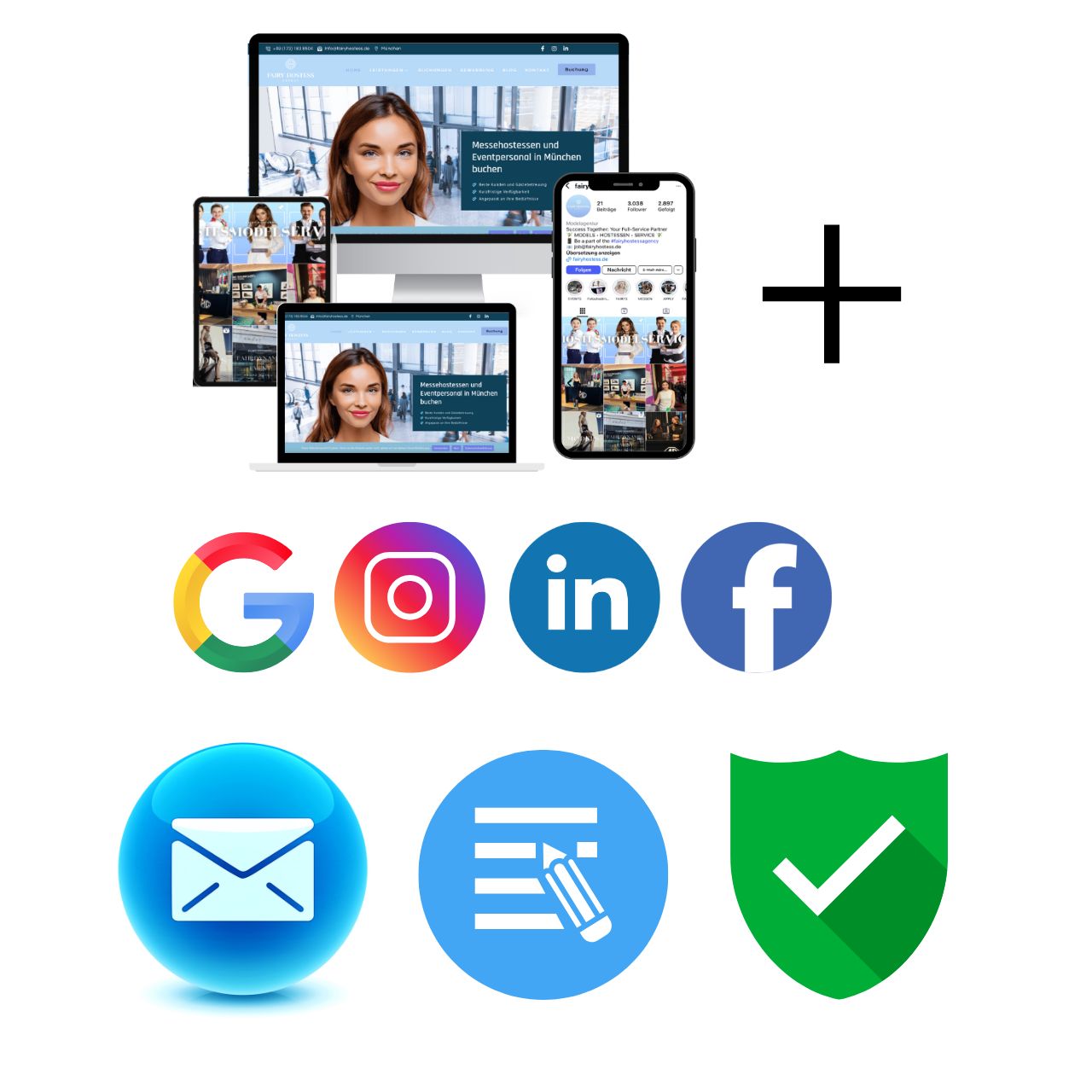Erstellen Website inkl. Social Media und E-Mail München